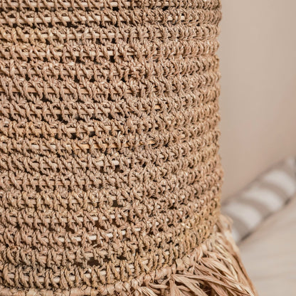 Hanglamp raffia 25x50 cm