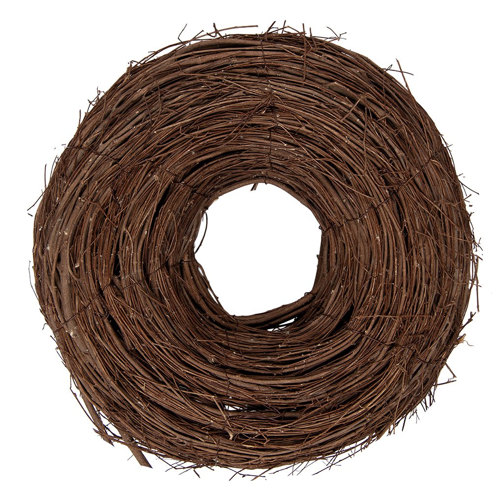 Wreath Ø 30x10 cm Brown Rattan