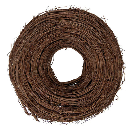 Wreath Ø 30x10 cm Brown Rattan