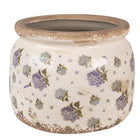 Bloempot Ø 20x15 cm keramiek beige blauw