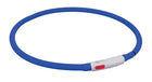Halsband hond lichtgevend USB oplaadbaar royal blauw 70 cm