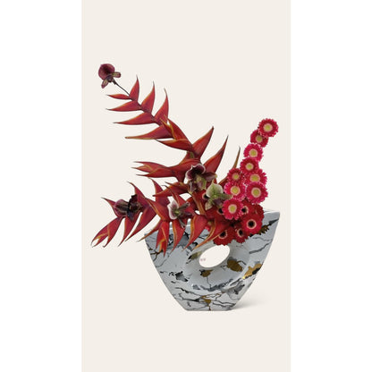Vaas keramiek 23x19x10 cm goud