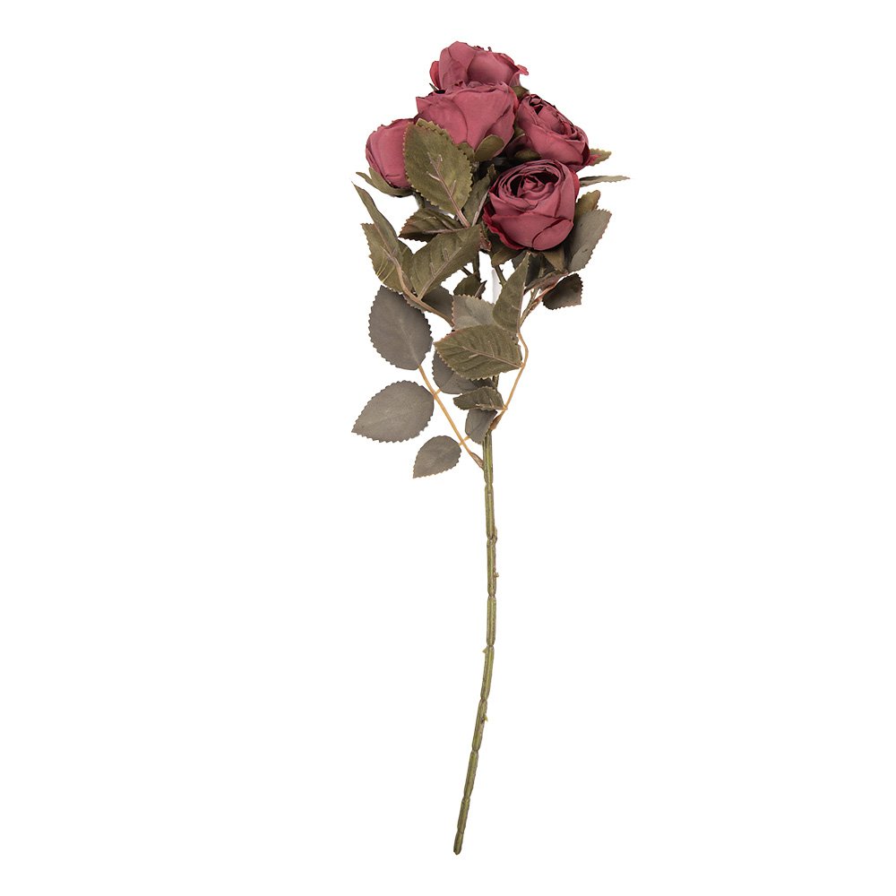 Kunstbloem Roos 43 cm Rood Kunststof