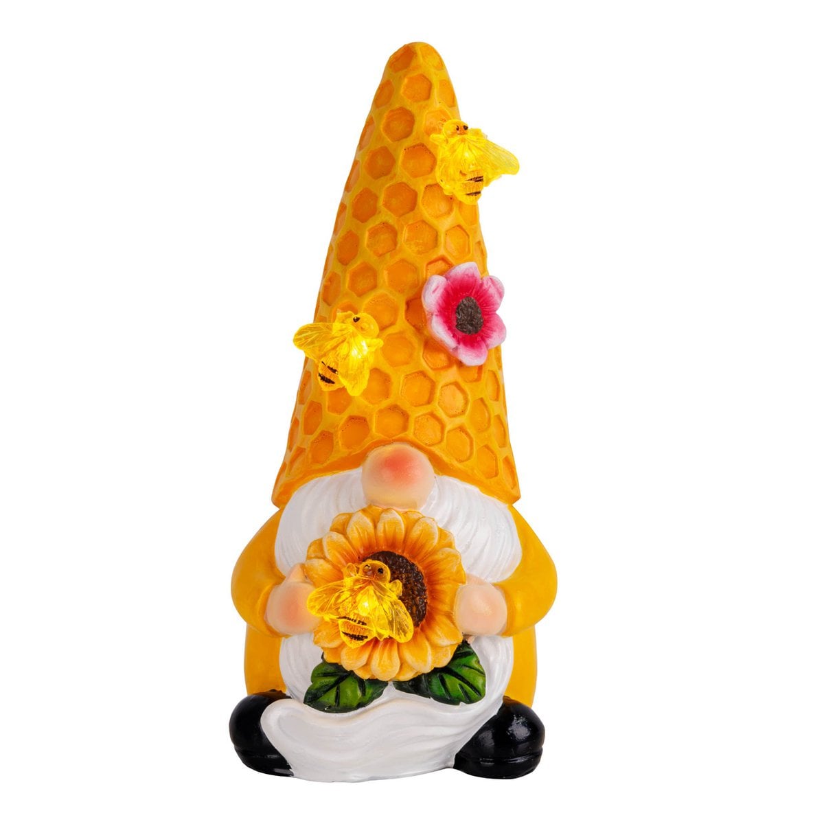 2-piece decorative solar light "Abby", made of plastic with integrated LEDs, twilight sensor, 17 cm high