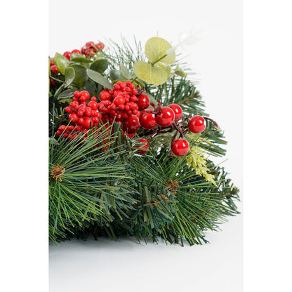 Kerstkrans 40 cm rood