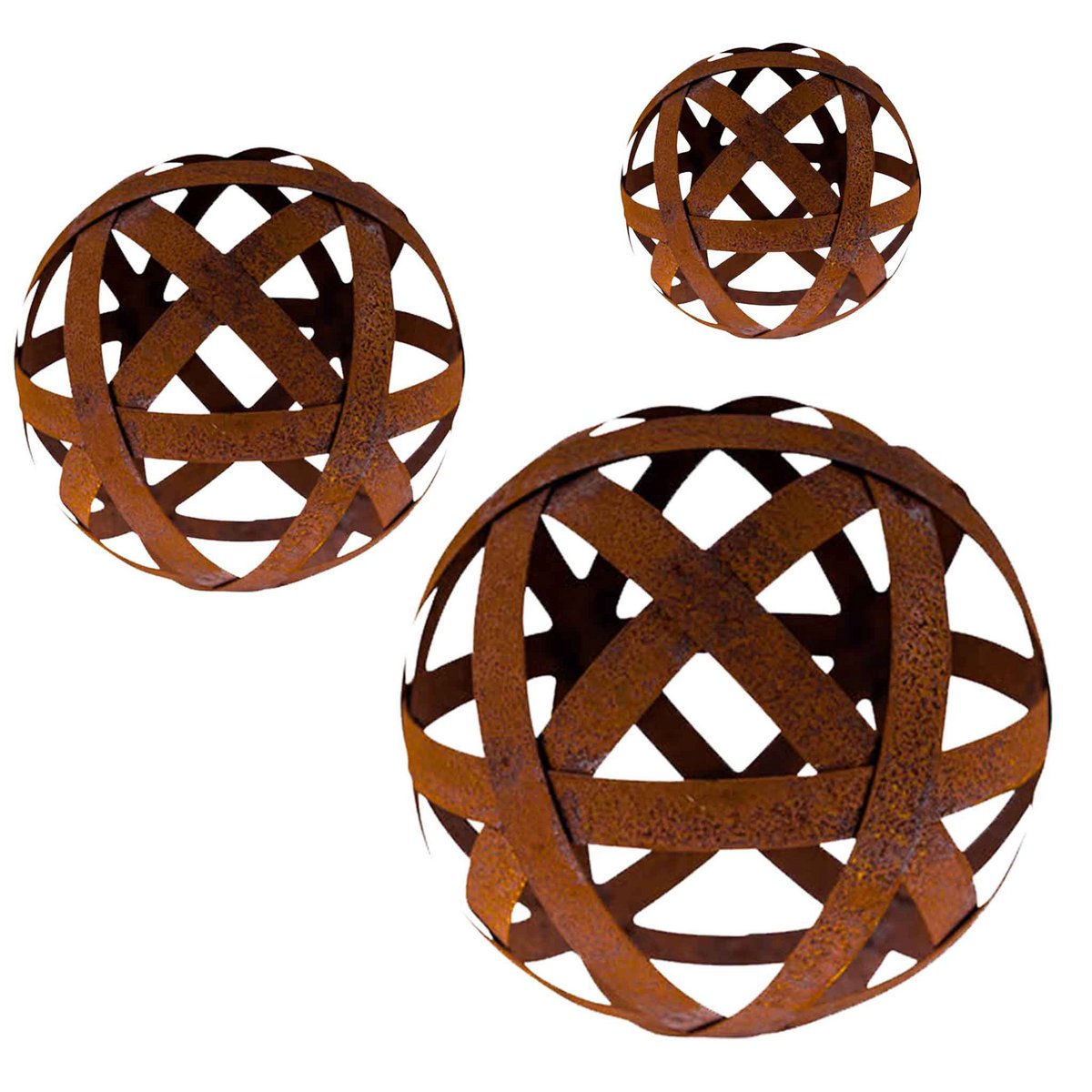 Garden decoration balls made of tin strips - decorative rust balls
