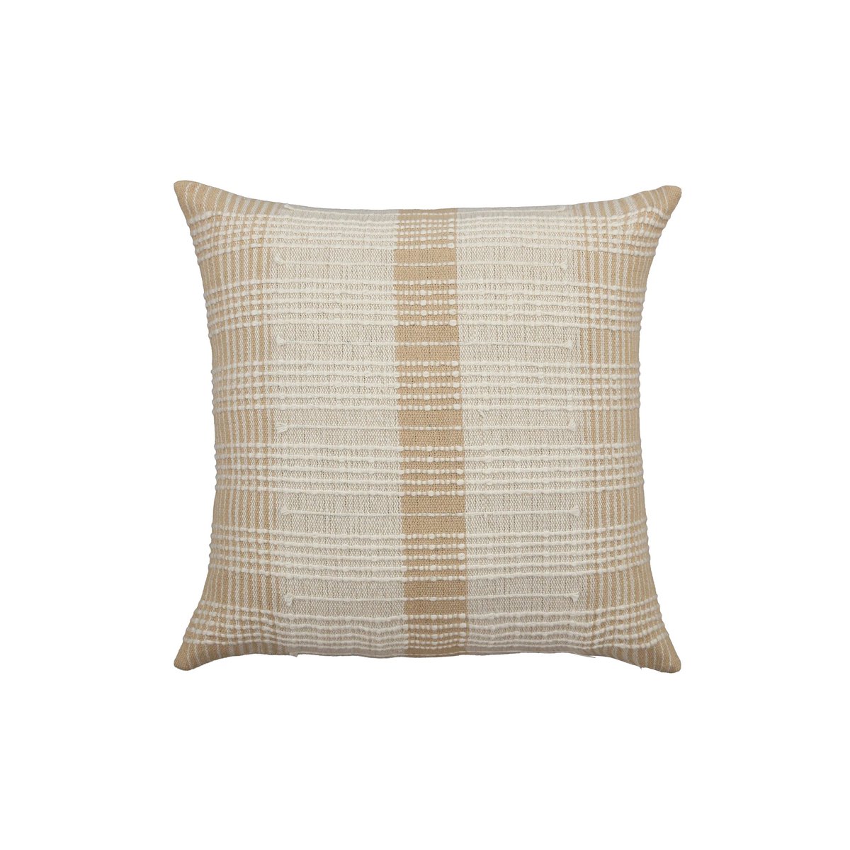 Kussenhoes 45x45 cm beige crème rasterpatroon