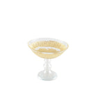 Fruitschaal glas goud 15x15x14.5 cm