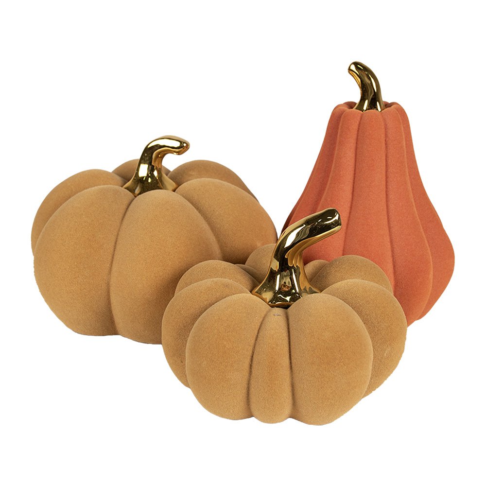 Decoration Pumpkin Ø 13x19 cm Orange Ceramic