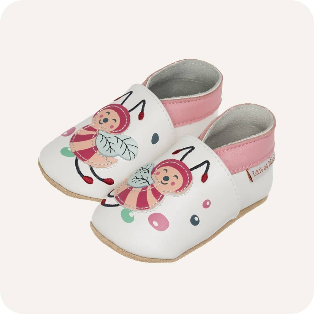Babyslofjes leer suède zool