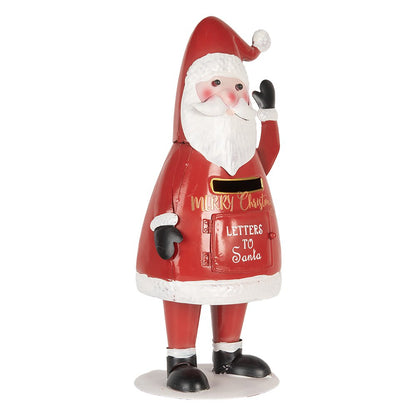 Kerstdecoratie Brievenbus 16x14x35 cm Rood Metaal