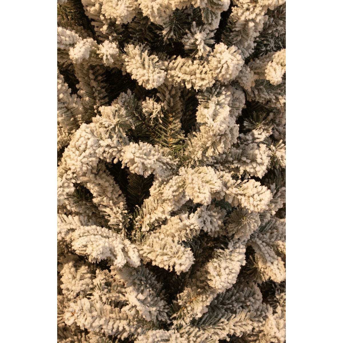 Kunstkerstboom smal H215xØ66 cm groen frosted