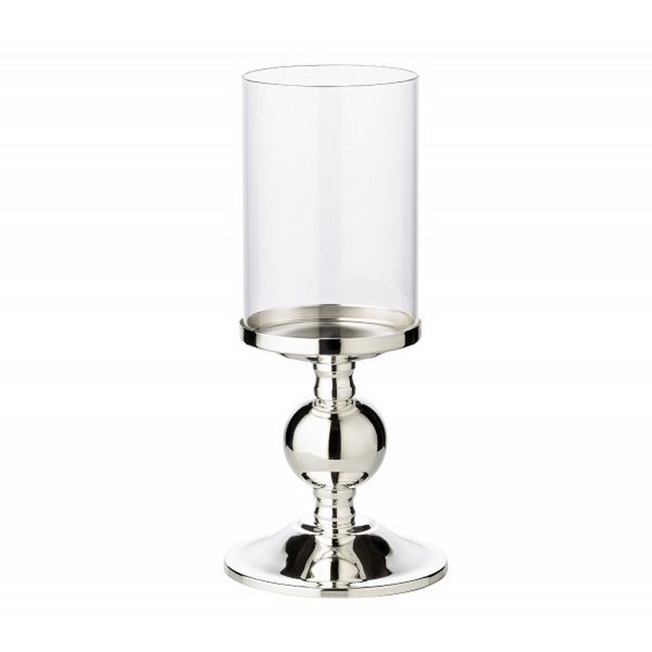 Kandelaar bamboe verzilverd 28,5 cm