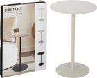 Bijzettafel rond 35x53 cm metaal wit