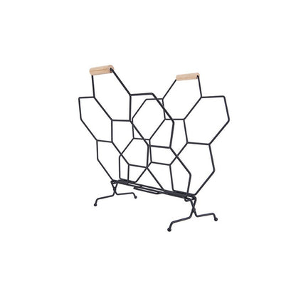 Tijdschriftenrek honingraat 40x45 cm metaal zwart
