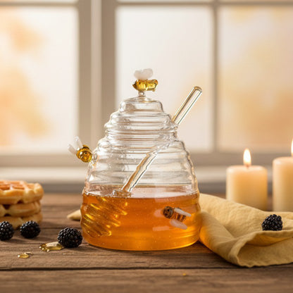 Glass Bee Honey Jar 500ml