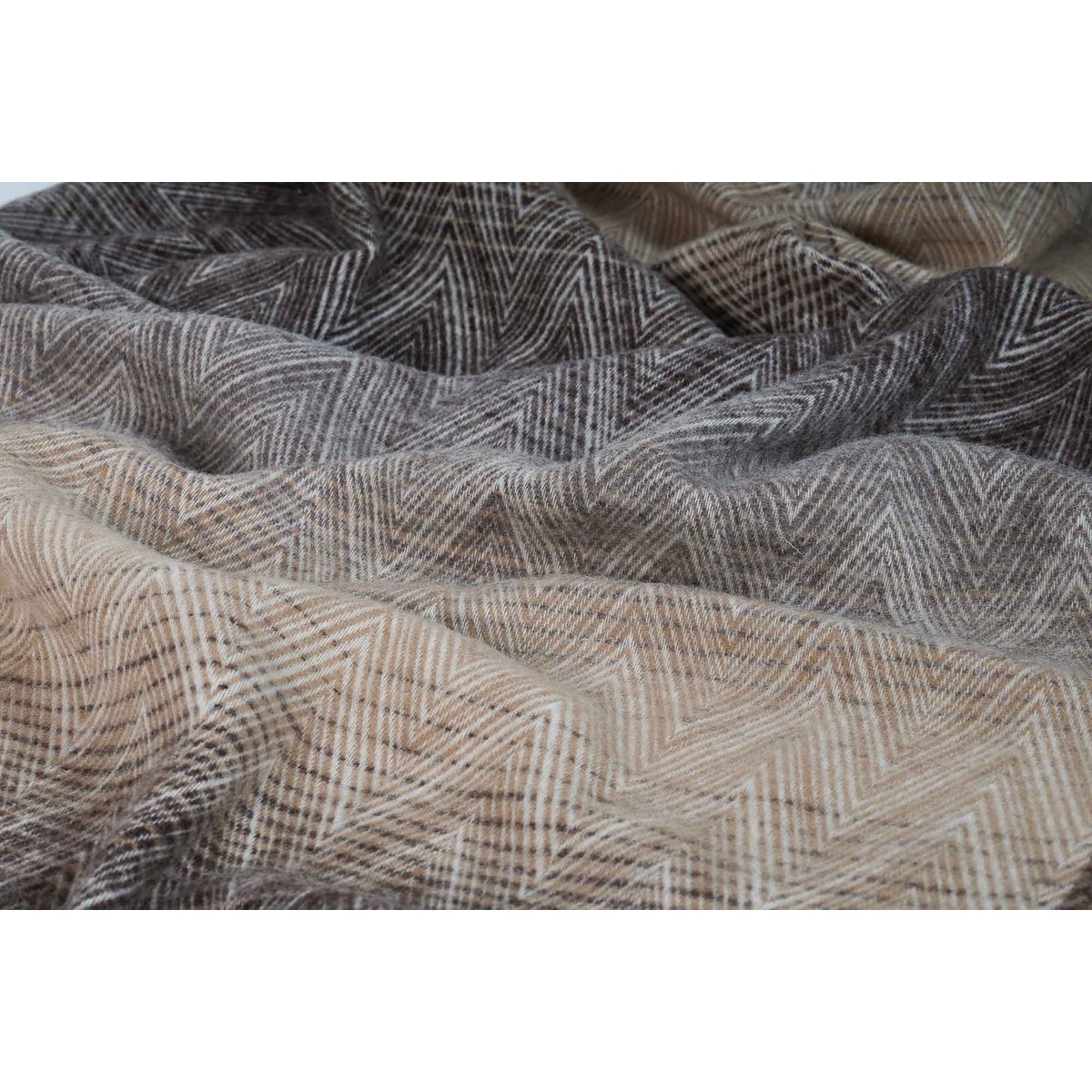 Wollen deken 140x200 cm veelkleurig bruin