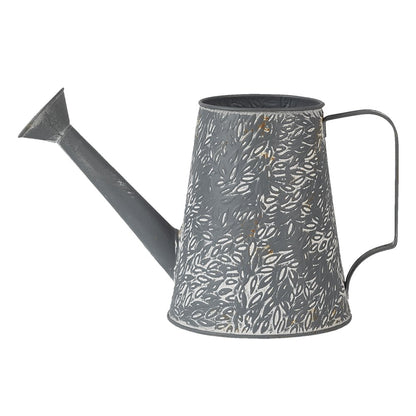 Gieter decoratie 14x14x17 cm grijs metaal