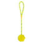 Trixie Ball On Rope Natural Rubber Floating Lime Green