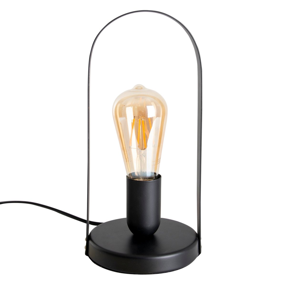 Metalen tafellamp Faro 28.5 cm zwart