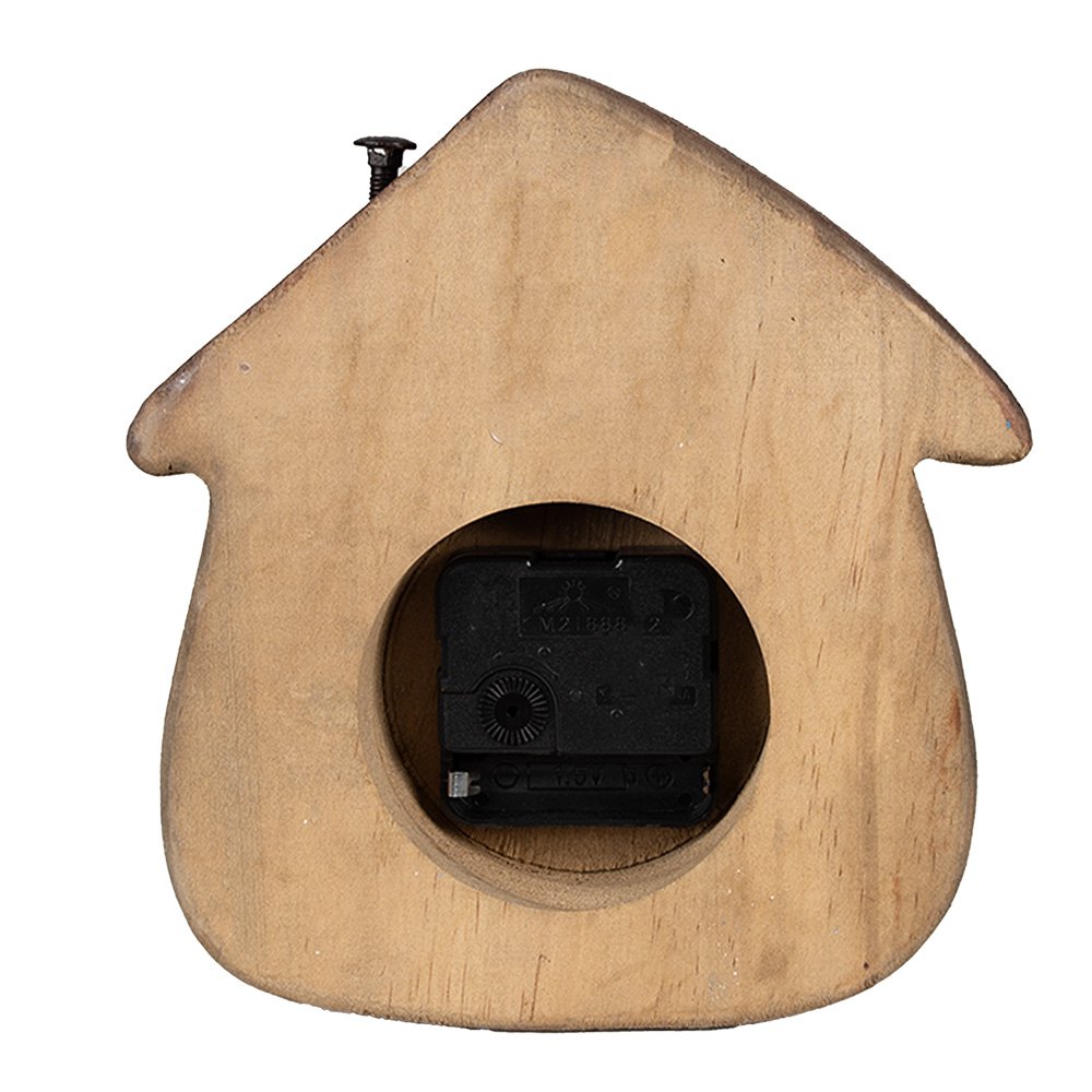 Tafelklok 18x5x19 cm hout bruin