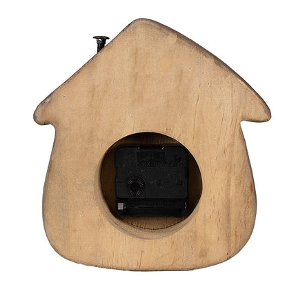 Tafelklok 18x5x19 cm hout bruin