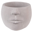 Bloempot gezicht 17x15x10 cm grijs beton