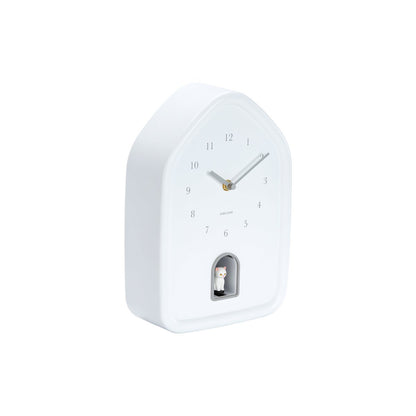 Wandklok huisvorm 29 cm wit