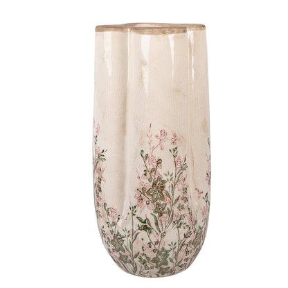 Vaas 16x36 cm beige keramiek