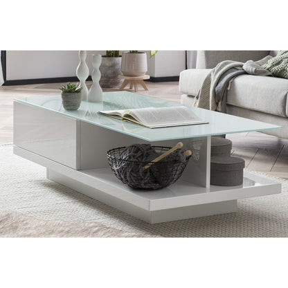 Salontafel 120x60x36 cm hoogglans wit