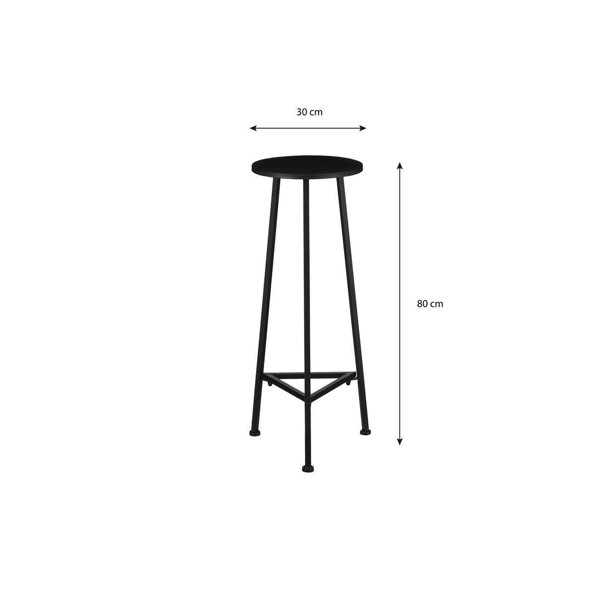 Plantentafel 30 cm ijzer zwart