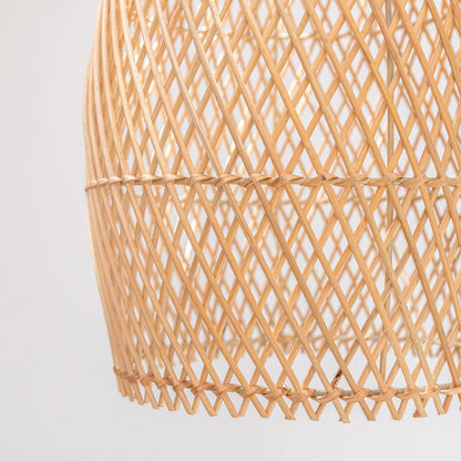 Rotan Plafondlamp Boho Tabung Met Luxe Lantaarnstijl