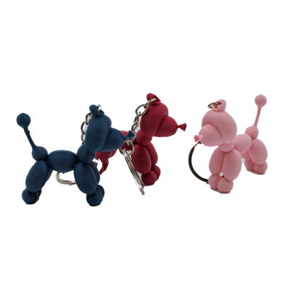 Poedel ballon hond sleutelhanger PLA