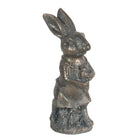 Rabbit Figurine 11 cm Brown Plastic Home Decor