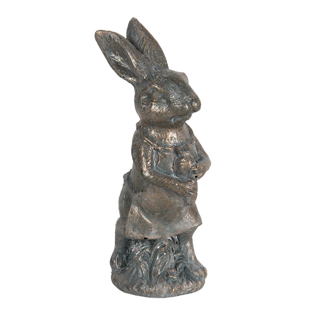 Rabbit Figurine 11 cm Brown Plastic Home Decor