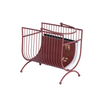 Tijdschriftenrek 35x21x50 cm rood ijzer