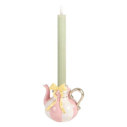 Candle Holder Teapot 13x10x11 cm Pink Plastic