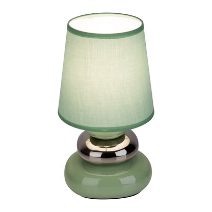 Ceramic table lamp "Stoney" Mint - Classic - Table Lay - - Mint - E14 - No information