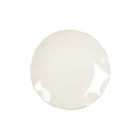 Dessertbord rond 20x20x2 cm wit porselein