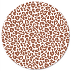Muurcirkel leopard terracotta Ø60 cm Dibond
