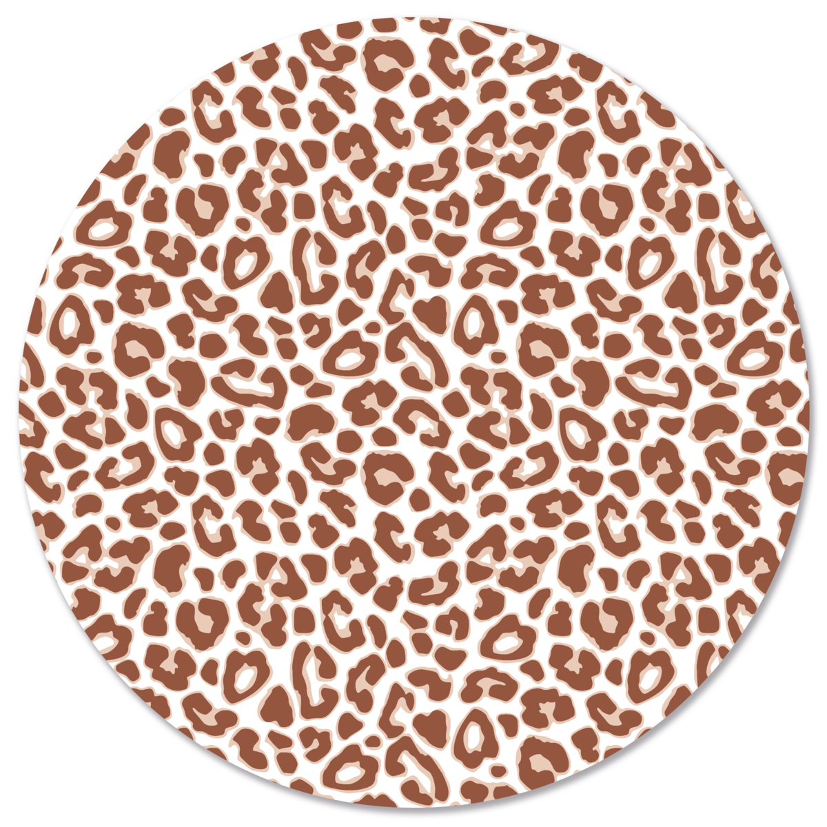 Muurcirkel leopard terracotta Ø60 cm Dibond