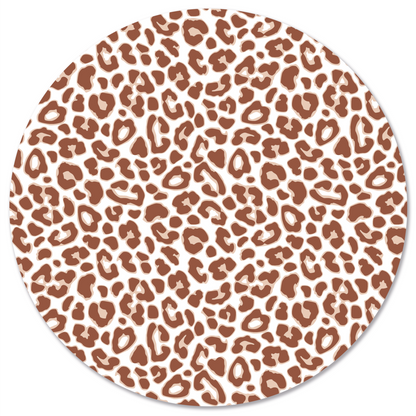 Muurcirkel leopard terracotta Ø60 cm Dibond