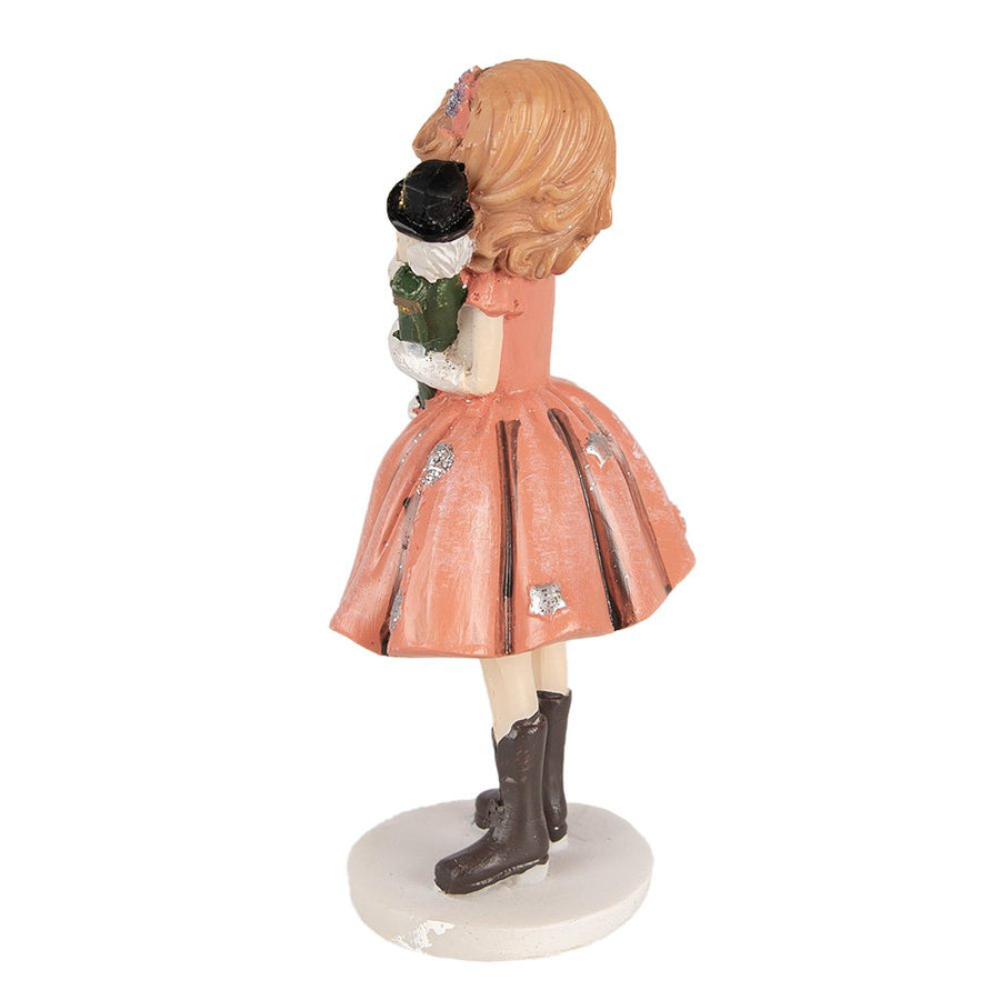 Kerstbeeld kind 12 cm rood polyresin
