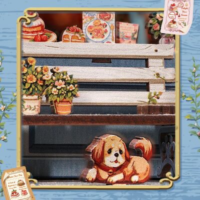 3D DIY huisje 16x15x21 cm hout