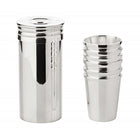 Shot glazen set 6 stuks verzilverd