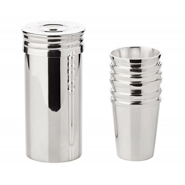 Shot glazen set 6 stuks verzilverd