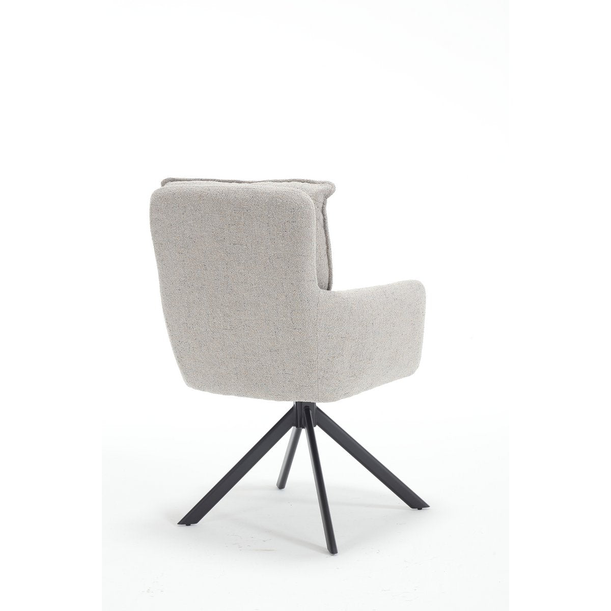Fauteuil structuurstof grijs draaibaar