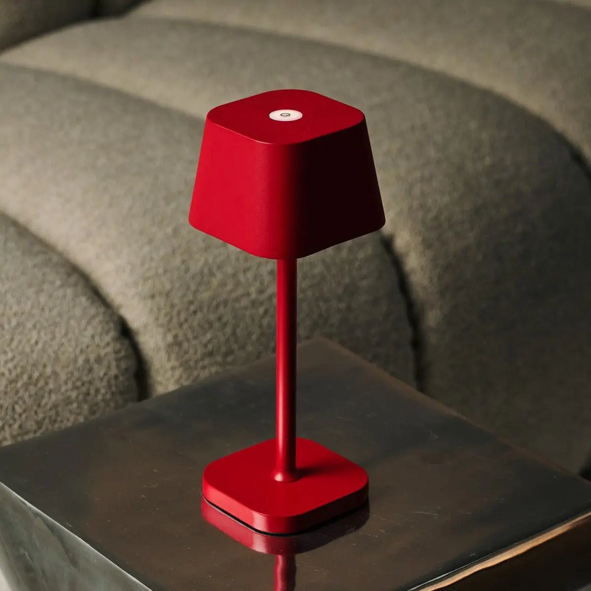 Tafellamp rood Ø12x30 cm oplaadbaar dimbaar IP54