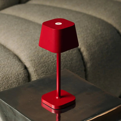 Tafellamp rood Ø12x30 cm oplaadbaar dimbaar IP54
