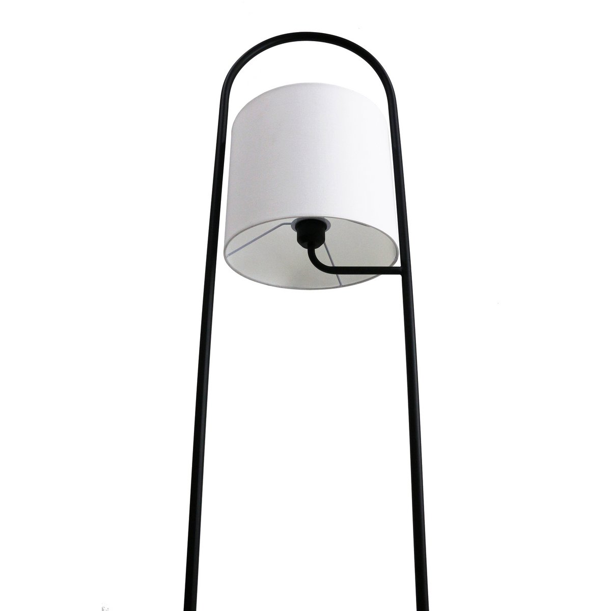 Vloerlamp acaciahout naturel/wit 153 cm plantenframe